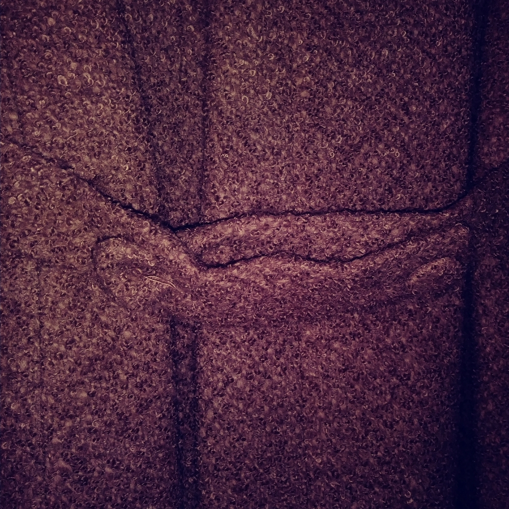 Vintage Jackie O Style Mink Collar Wool Coat - Picture 4 of 5